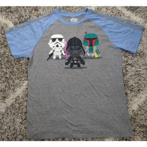 Men's Star Wars Gray Short Sleeve T-shirt XL